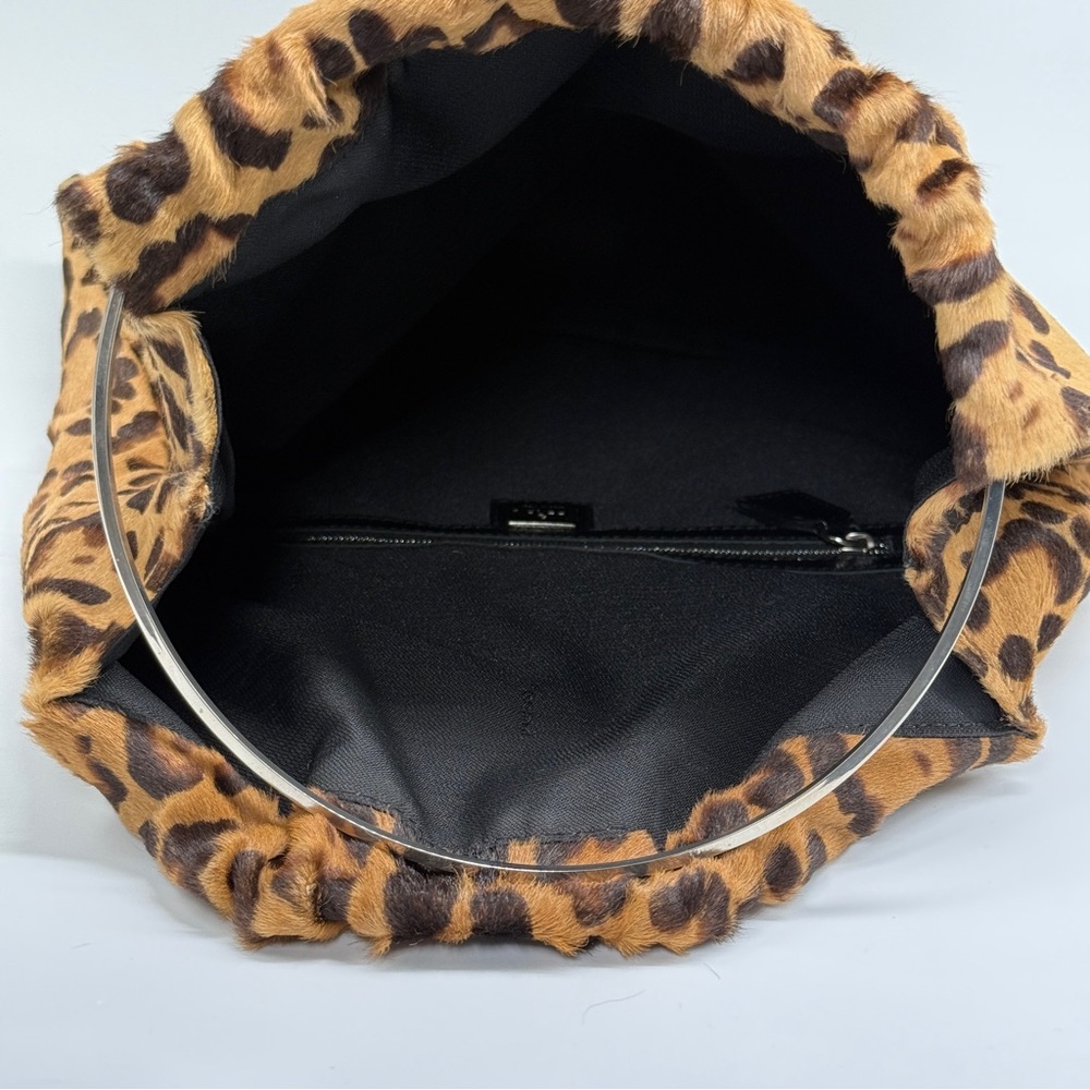 Fendi Leopard Print Hobo Bag with Black Accents - Picture 10 of 15